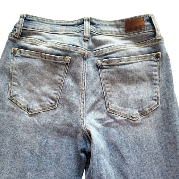 Judy Blue Boyfriend Denim Jeans Mid Rise Waist Stretchy Cotton Blend Size 3 / 26 - Picture 7 of 8